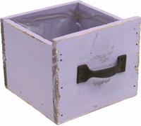 Tiroir en bois Shabby Chic Violet Cache-pot Déco Printemps 12,5×12,5×10cm