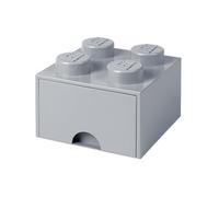 LEGO pierre de rangement avec tiroir 4 plots 25 x 17 cm polypropylène gris Gris G