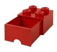LEGO® Boîte de rangement 4 avec tiroir - rouge