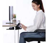 Tiroir ergonomique en chêne pour bureau d'angle en forme de L avec pinces pivotantes, plateau de clavier extractible pour un espace de travail efficace 52 x 25 cm