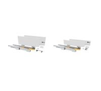 Tiroir extérieur Concept 185x500 + 2 pcs Tiroir extérieur Concept 105x5000, charge 30kg, Peint en blanc, Acier,