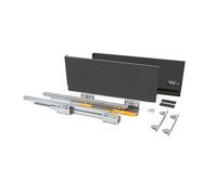 Emuca Kit tiroir H185 P400 mm - Extraction totale, fermeture amortie - Gris anthracite