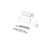 Tiroir en kit - sortie totale - côtés acier 131 mm - Protone - blanc - profondeur 350 mm EMUCA