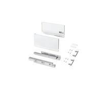 Tiroir extérieur Protone 30kg , coulisses à sortie totale et fermeture amortie, hauteur 178mm, profondeur 350mm, Acier, Peint en blanc