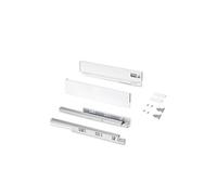 Emuca Tiroir extérieur Protone 30kg , coulisses à sortie totale et fermeture amortie, hauteur 93mm, profondeur 450mm, Acier, Peint en blanc Peint en blanc G