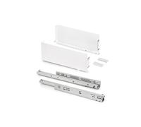 Tiroir extérieur Simplex 25kg hauteur 159mm, profondeur 490mm, acier, peint en blanc