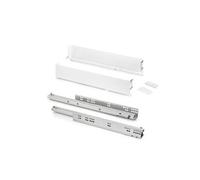 Tiroir extérieur Simplex 25kg hauteur 88mm, profondeur 490mm, acier, peint en blanc