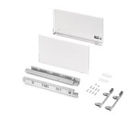 Tiroir extérieur Vertex 3D 60 kg - hauteur 242 mm - acier - prof 450 mm - blanc EMUCA