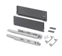 Tiroir extérieur Vertex 3D anthracite - 178 mm - 40 kg - pour fond 18 mm - 350 mm EMUCA