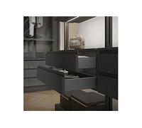 -Emuca Tiroir extérieur Vertex 40kg, hauteur 93mm, profondeur 450mm, Acier, Gris antracite