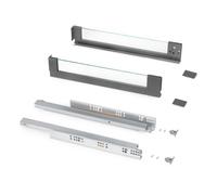 Tiroir extérieur Vertex avec côtés en verre - Gris anthracite - 40 kg - 450 mm EMUCA