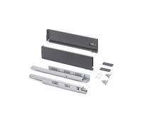 Emuca Tiroir extérieur Vertex 3D H 131 mm 40 kg pour fond 18 mm 350 mm Anthracite