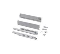 Emuca Tiroir extérieur Vertex 3D 40 kg, hauteur 93 mm, profondeur 450 mm, finition aluminium