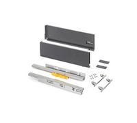 Emuca Tiroir extérieur Vertex 3D anthracite 178 mm 40 kg push synchro 400 mm