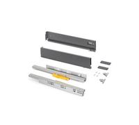 Emuca Tiroir coulissant Vertex Push Synchro réglages 3D H93mm 40kg Prof 450mm Gris anthracite