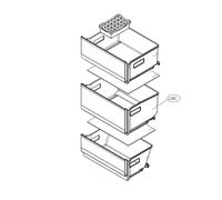 Tiroir intermédiaire (partie réfrigérateur) Repère 136c Frigo, Réfrigérateur, Congélateur AJP75615006 LG