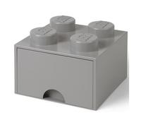 Tiroir LEGO, 4 Boutons, 1 Tiroir, Boîte De Rangement Empilable, Gris Pierre