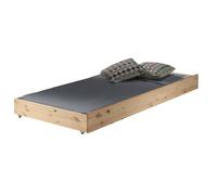 Tiroir-lit Claire en pin (vernis transparent). Prévu pour un matelas 90x190cm.