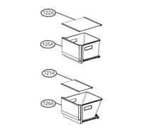 Tiroir (partie congélateur) d'origine repère 126A Réfrigérateur congélateur (AJP76401504 LG)