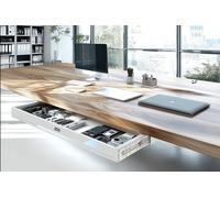 Tiroir plat sous évier 758 mm | Tiroir robuste en plastique avec glissières en acier jusqu'à 10 kg Ergo Office ER-302