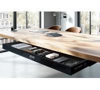Tiroir plat sous évier 758 mm | Tiroir robuste en plastique avec glissières en acier jusqu'à 10 kg Ergo Office ER-302