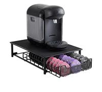 Tiroir porte-capsules de café, capacité de 60 cm, support d'accès rapide, organiseur de machine à café automatique avec tiroir | pour salon, cuisine, plan de travail, machine à café, grille-pain