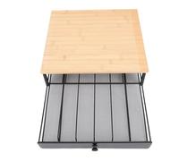 Tiroir Porte-Dosettes de café élégant, Organisateur de Rangement de Capsules en Fer pour Station de café, capacité de 36 Dosettes pour le Bureau à Domicile Bambusoideae et Fer