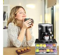 Tiroir pour Capsules de Café, Distributeur de Dosettes de Café - Dimensions: 39 * 35 * 14cm - porte-capsule de café verre transparent transparent