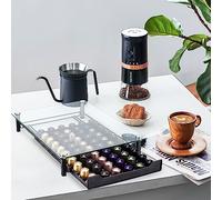Tiroir pour Capsules de Café, Distributeur de Dosettes de Café - Dimensions: 41 * 29 * 7CM - porte-capsule de café verre transparent transparent