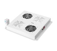 Tiroir pour ventilateur en rack - DIGITUS - DN-19 FAN-2-N - 2 ventilateurs - Thermostat gris clair - 19 pouces