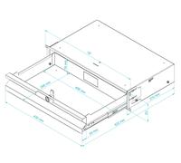 STALFLEX Étagère 19 Pouces 2U - Tiroir pour Rack Serveur 19" en Acier pour Armoire Réseau et Baie de Brassage - Capacité de Charge 25 kg - 270 mm Profondeur - Accessoires Rack