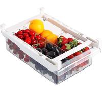 Tiroir Rétractable pour Réfrigérateur-Rangement Organisateur Rétractable en Plastique Transparent Sans Bpa Pour Frigo Congélateur