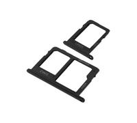 Tiroir SIM pour Samsung Galaxy J6 support 2x carte nano SIM + microSD Noir
