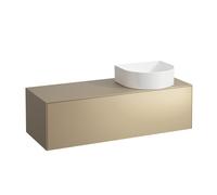 Tiroir Sonar courant, 1 tiroir, adapté aux cuvettes des lavabos 812340, 812341, 812342, 812343, découpe à droite pour le lavabo, H4054230340401, Couleur: Or