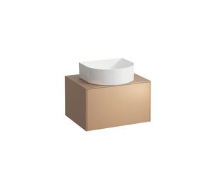 Tiroir Sonar courant, 1 tiroir, adapté aux cuvettes des lavabos 812340, 812341, 812342, 812343, découpe au milieu pour le lavabo, H4054010340411, Couleur: Cuivre