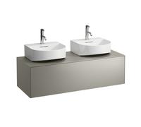 Tiroir Sonar en cours d'utilisation, 1 tiroir, adapté au lavabo H816341, découpe à gauche et à droite pour le lavabo, H4054540340421, Couleur: Titane