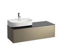 LAUFEN Meuble sous-vasque SONAR H4054520341421 1 tiroir découpe à gauche Titane/Nero Marquina