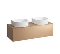 Tiroir Sonar en cours d'utilisation, 1 tiroir, adapté aux cuvettes des lavabos 812340, 812341, 812342, 812343, découpe à gauche et à droite pour le lavabo, H4054240340411, Couleur: Cuivre