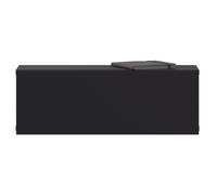 IDIMEX Tiroir Suspendu THALA, Table de Nuit étagère Murale avec 1 tiroir sans poignée, revêtement mélaminé, en Bois, Noir