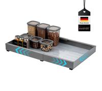 Tiroir télescopique Bremermann avec insert extensible largeur de 43 à 67 cm pour collage ou perçage en métal gris
