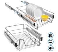 Tiroir télescopique - HENGMEI - 50 cm - Métal chromé - Accessoires de cuisine - Rangement optimisé