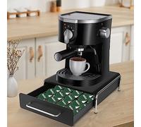 Tiroirs à Capsules de Café, Support Porte Capsules de Café | Base de Machine à Café, Boîte de Rangement pour Stocker les Sachets et Capsules de Café (30.5 * 31.5 * 10cm 36 Capsules,noir)