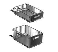 Tiroirs Coulissants pour Placards de Cuisine - 2 Paniers à Condiments | Tiroir de Rangement Pliable pour Meubles - Pour L'Intérieur, La Buanderie, Le Placard, L'Appartement, La Maison