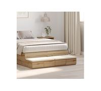Tiroirs de lit Chêne artisan 120x36,5x16,5 cm En bois d ingénierie