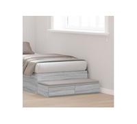 Tiroirs de lit vidaXL Gris Sonoma 80x36,5x16,5 cm en bois d'ingénierie
