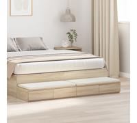 Tiroirs De Lit Vidaxl Chêne Sonoma 135x36,5x16,5 Cm En Bois D'ingénierie