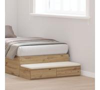 vidaXL Tiroirs de lit avec tiroir Chêne Artisanal 80 x 36,5 x 16,5 cm, Mobilier de Chambre Minimaliste, Rangement stylé, Solution spacieuse, boîte en Bois Durable, Design Gain de Place