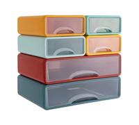 Tiroirs de rangement empilables - Boîte de rangement avec 6 tiroirs pour documents, fournitures de bureau, bijoux, 34 x 25 x 33 cm