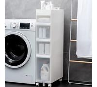 Tiroirs de rangement empilables pour salle de bain, armoire de rangement mince sur pied, tiroir transparent 2/3/4 et roulettes, armoire de salle de bain étroite, étanche