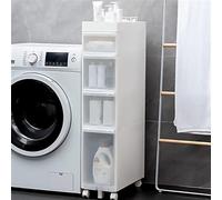 Tiroirs de rangement empilables pour salle de bain, armoire de rangement mince sur pied, tiroir transparent 2/3/4 et roulettes, armoire de salle de bain étroite, étanche